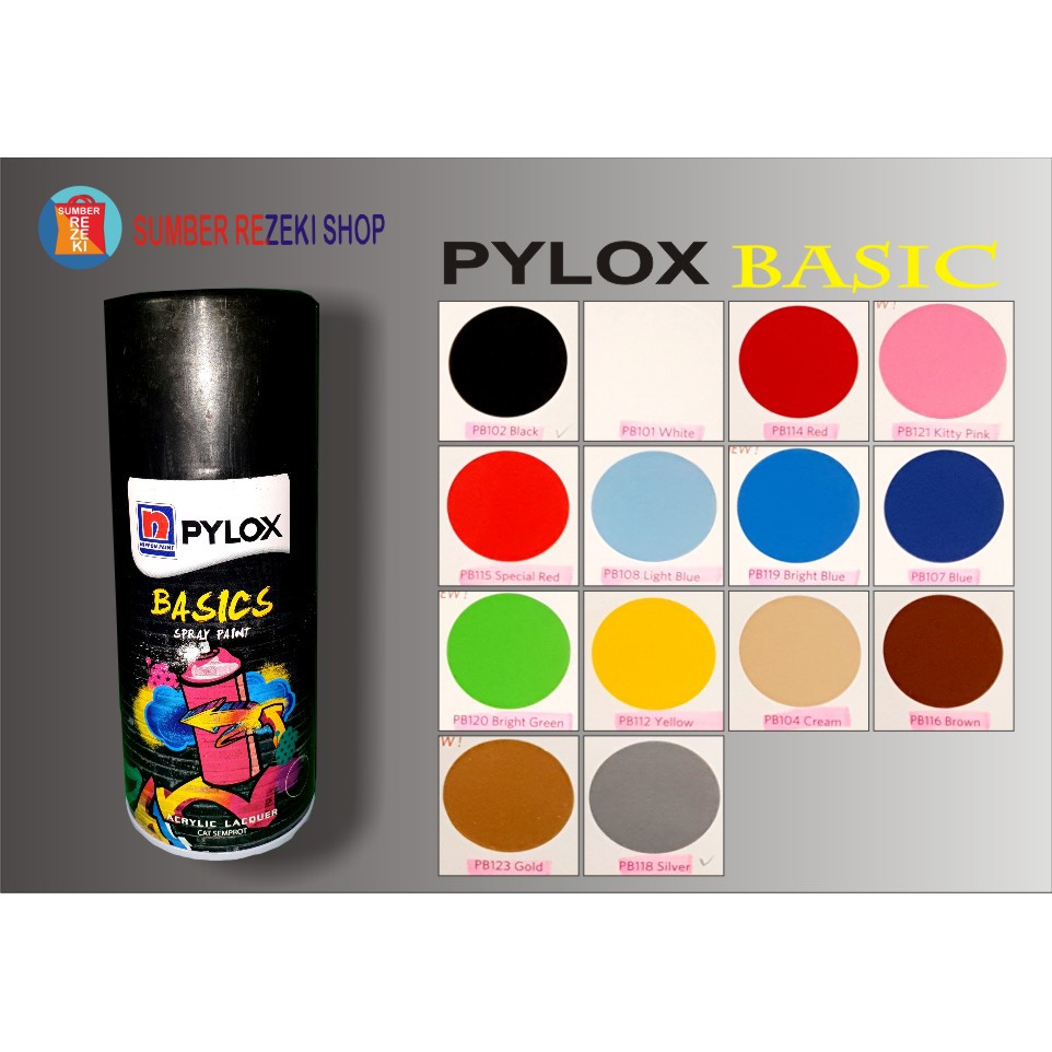 Cat Semprot Pylox Basic Nippon Paint 300 cc Besi Plastik Kayu