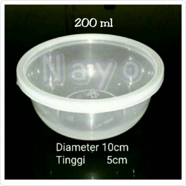 Cup puding 200ml 25pcs Cup plastik Food container 