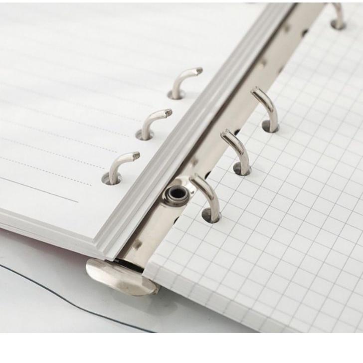 

Modern.. Binder A5 / A6 Cover PVC Transparan Tebal Jelly Case, Cover Warna, Besi Ring Warna & Polos / Clear Ring 6