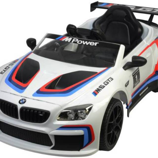 mainan anak mobil aki BMW M6 GT3.