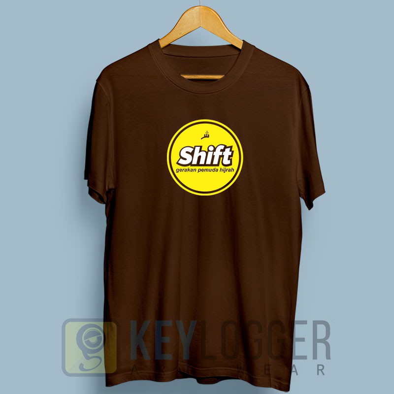 Kaos Dakwah Islami Komunitas Shift Distro Muslim 80-coklat