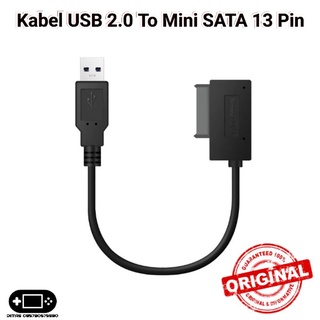 Kabel USB 2.0 To Mini SATA 13 Pin 13pin 7 + 6 Adapter Slimline Converter Internal CD DVD Rom Room