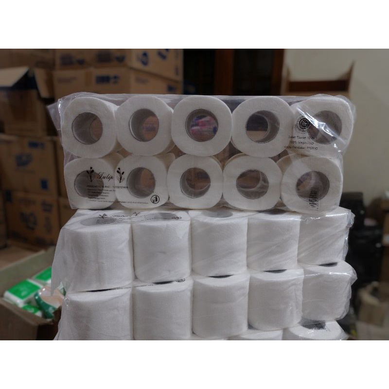 tissue tulip toilet isi 10 rolls embos