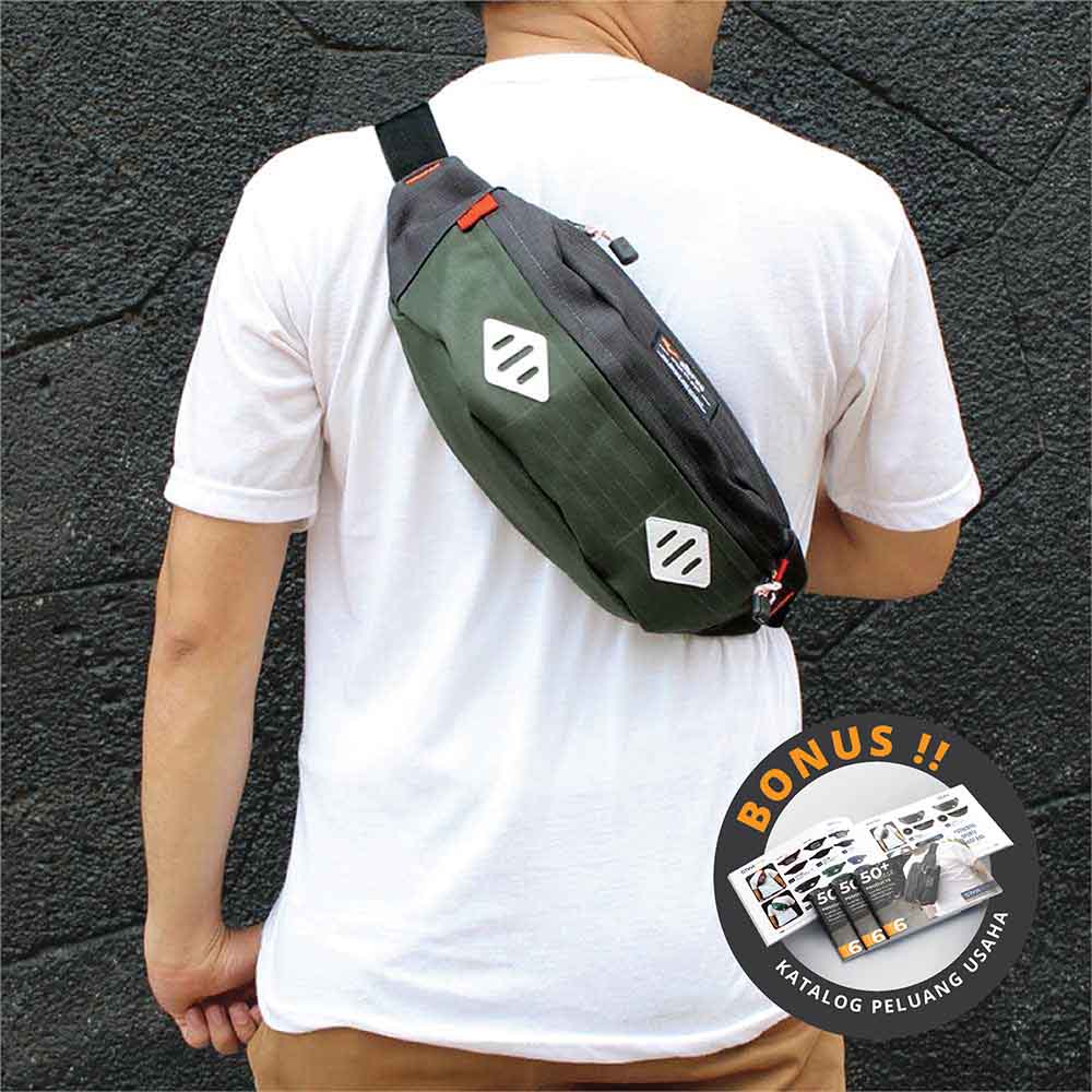 Tas Waist Bag Pria Cowok  Distro Keren Original Premium 152