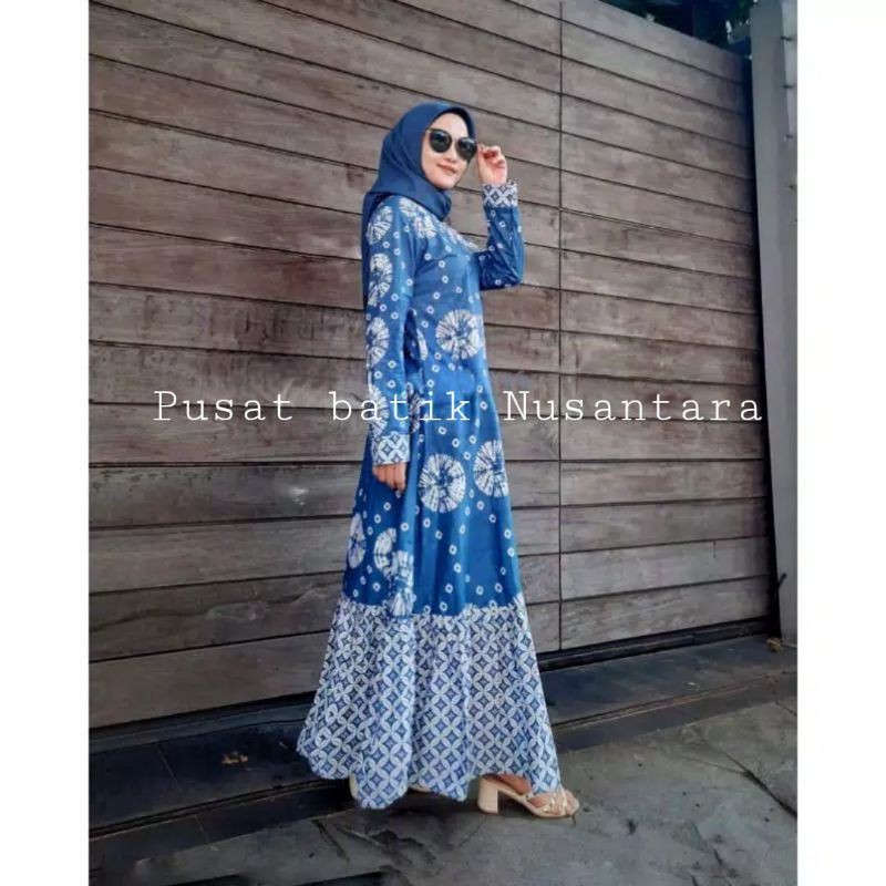 ORI GAMIS BATIK BAJU MUSL GAMIS SYARI MANGGAR, PADI,SEKAR,CANTIK,KUBIS,KIPAS,DAUN,KUPU,NADINE,GENDIS