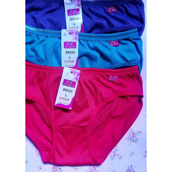 ☞ 6 PCS CELANA DALAM WANITA XI SHE | CELANA DALAM WANITA - M ➥