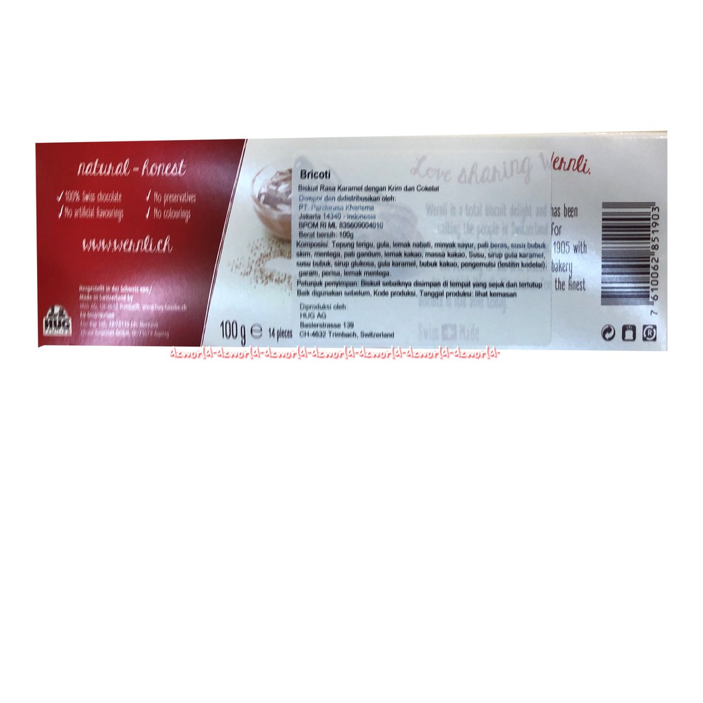 Wernli Truffet Bricoti Choco Petit Beurre 125gr Snack Cemilan Biskuit Coklat Swiss Wenrli