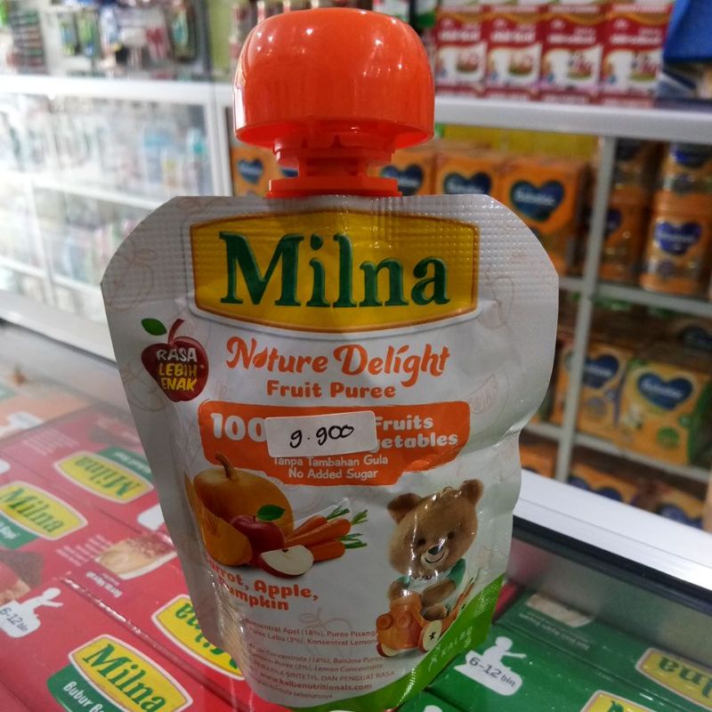 MILNA NATURE DELIGHT FRUIT PUREE 8+ 80gr