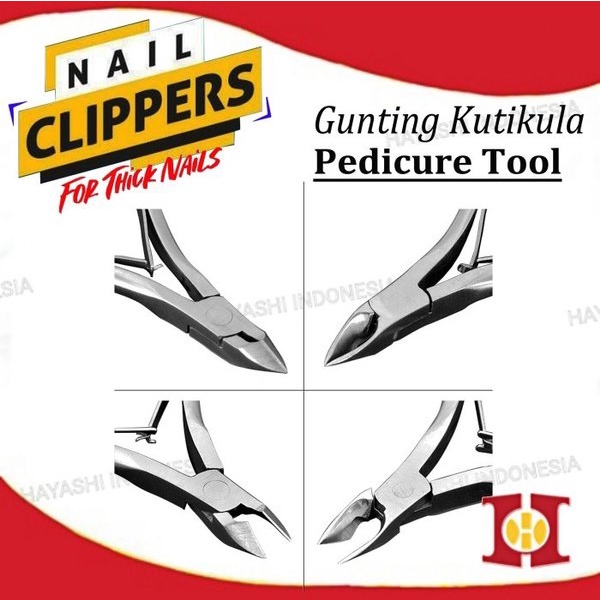 Gunting Kuku Cantengan Kutikula Meni Pedi Stainless Cuticle Nipper