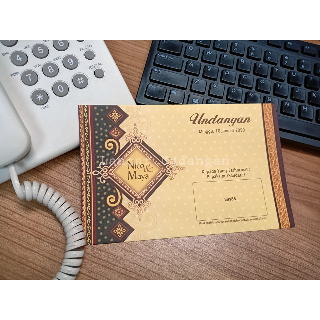 UNDANGAN PERNIKAHAN / UNDANGAN MURAH / UNDANGAN BAGUS / ERBA 88185