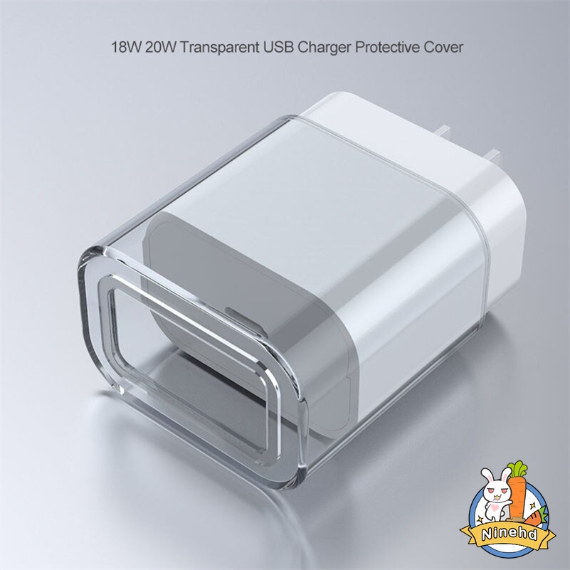 Cover Pelindung Kepala Kabel Data Charger 18W 20W Bahan Silikon Transparan Anti Jatuh 18W / 20W
