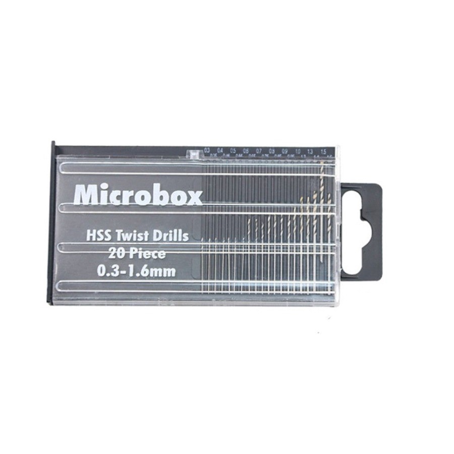 Ikura Mata Bor HSS Micro PCB Microbox Set 20pcs 0.3mm-1.6mm