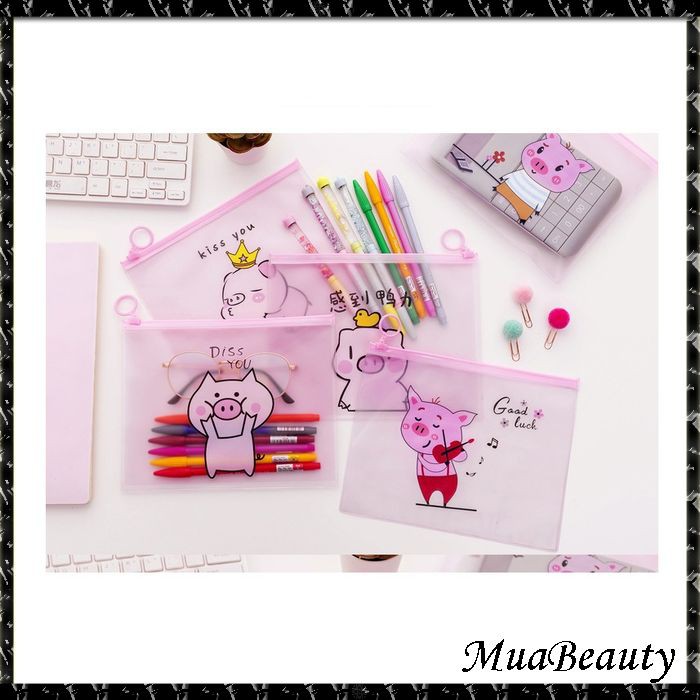 

PF12 Japanese Piggy Cartoon A5 Stationery Pencil Case / Tempat Pensil