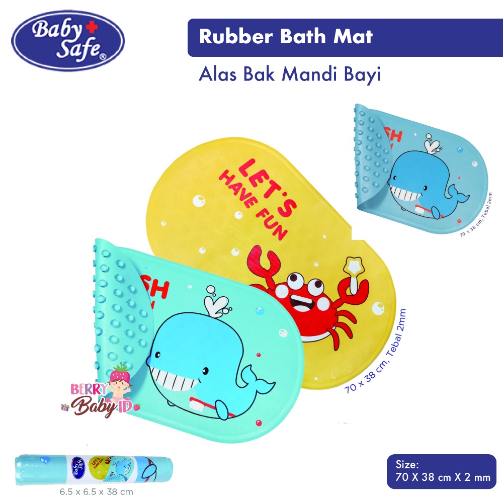 Baby Safe Rubber Bath Mat - Alas Karet Bak Mandi Bayi Berry Mart