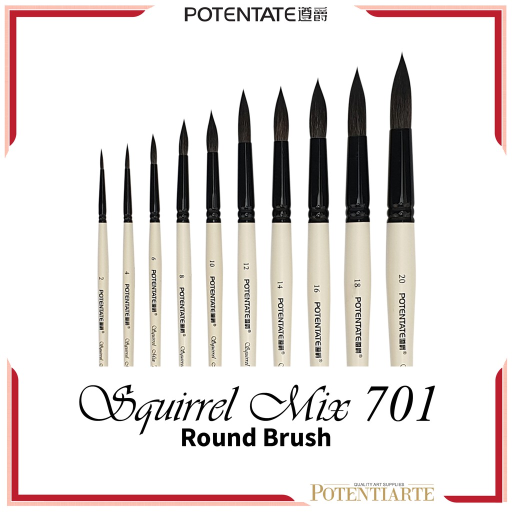 

Kuas Lukis Potentate 701 Round Squirrel Brush