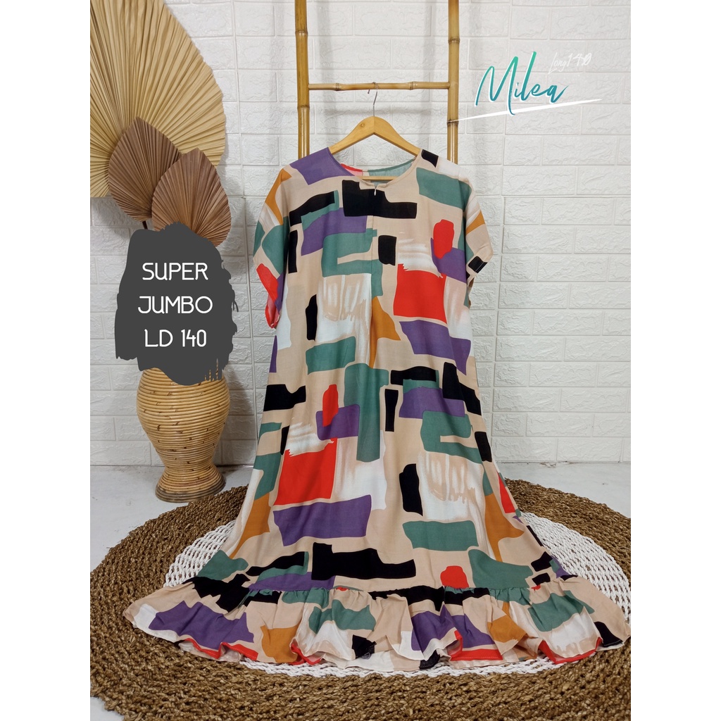 LD 140cm (40 Motif) Daster SUPER JUMBO dan Daster Kaftan LD 150cm Ruffle (Part 1) Daster Rempel JUMBO Daster Viral-Milea