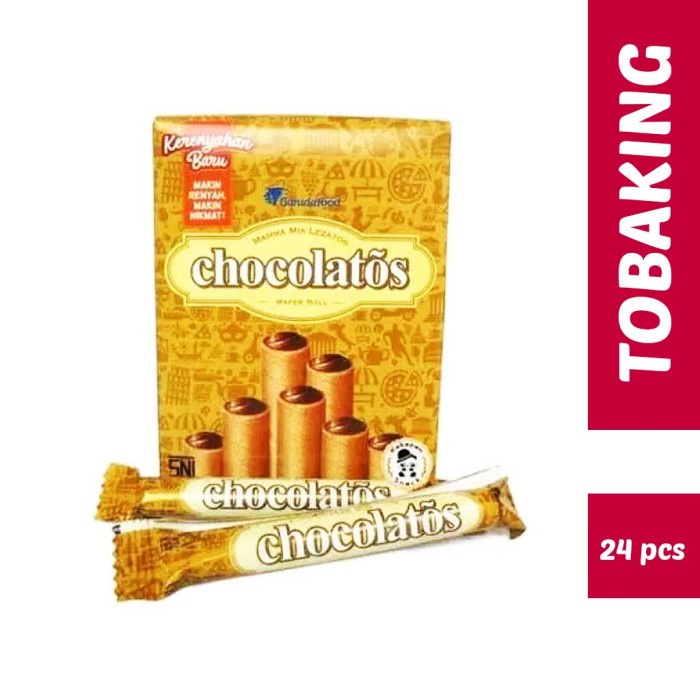 

Chocolatos Wafer Roll Cokelat Stick Box 24 x 8.5 gr HALAL