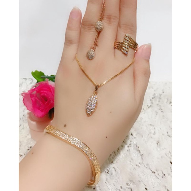set wanita lapis emas gelang model terbaru