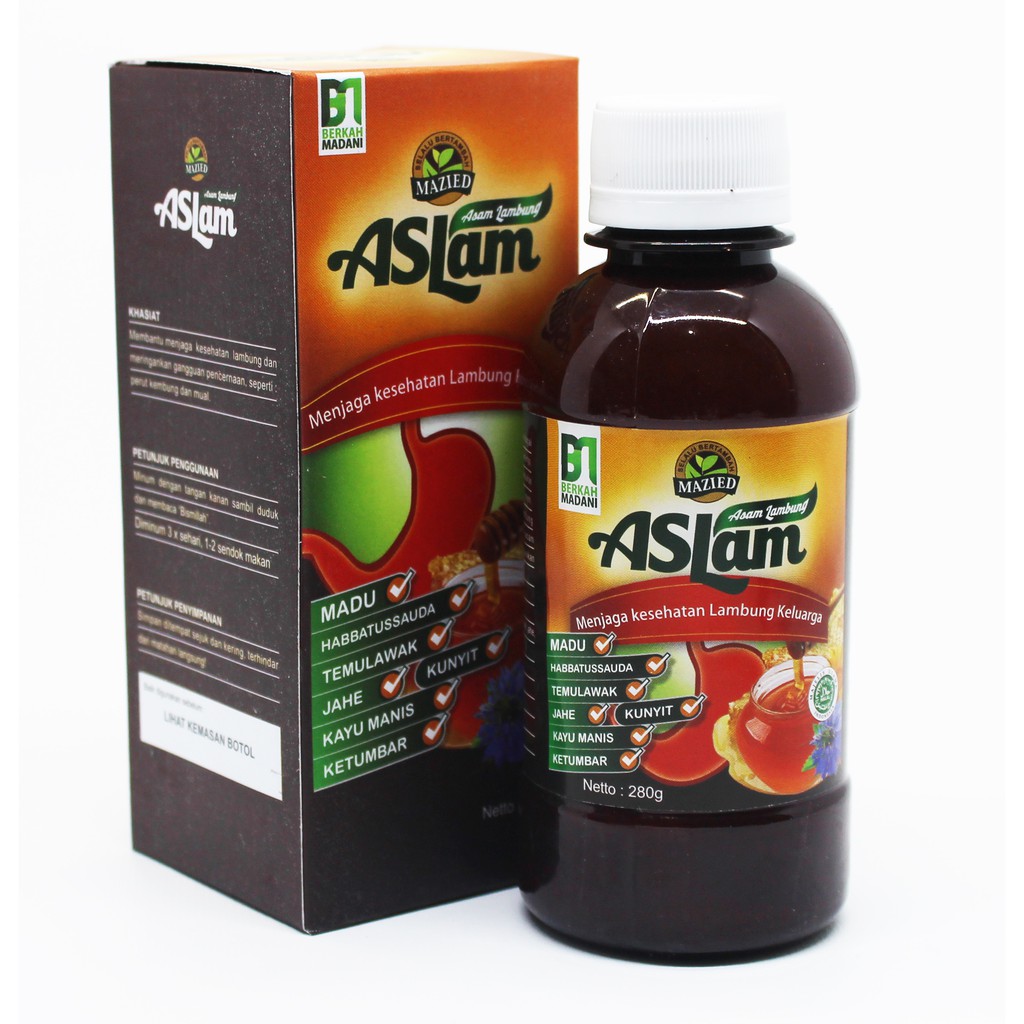 Madu Mazied ASLam 280GR - Madu Herbal untuk Meredakan Asam Lambung &amp; Gangguan Pencernaan BPOM