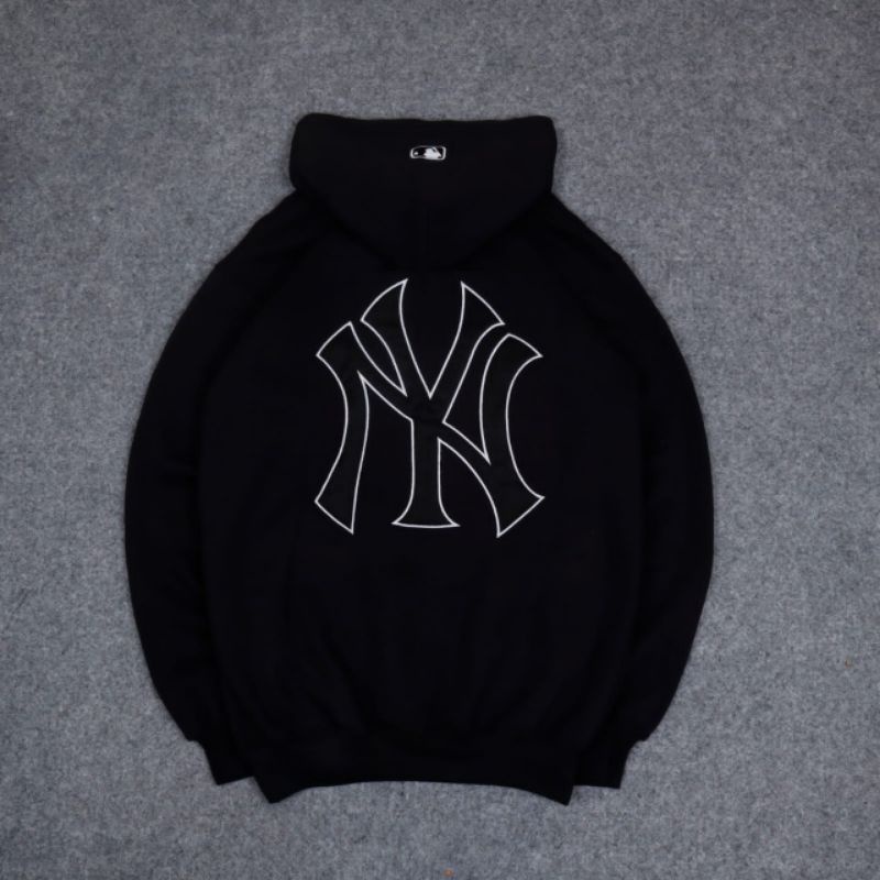 SWEATER HOODIE NY BASIC HITAM AUTHENTIC FULLTAG &amp; LEBEL