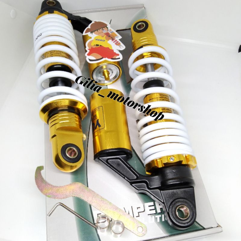 SHOCK BELAKANG TABUNG ATAS 270MM &amp;340MM YOKO DAMPER EVOLUTION ORI SKOK JUPITER  VEGA KHARISMA REVO