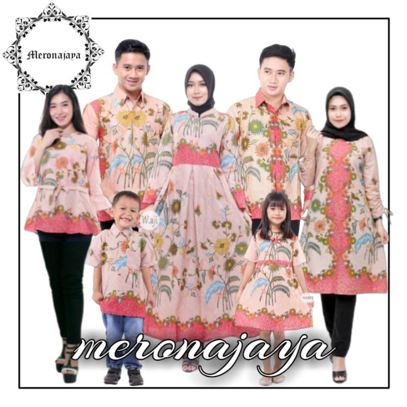 Batik Couple keluarga Meronajaya sania ruffle ori ndoro jowi dnt motif ncim