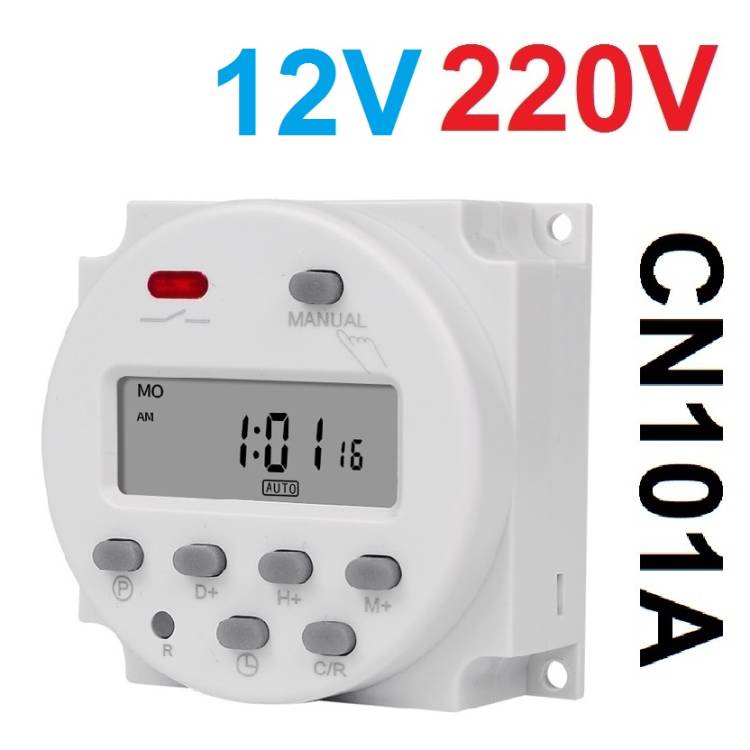 Timer Switch Digital Time Delay Relay 12V 220V CN101A Untuk Lampu Digital Timer Programmable On Off