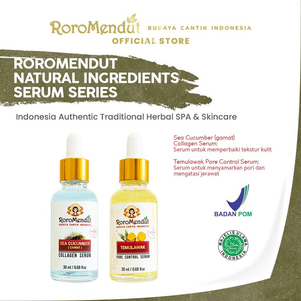 Serum Wajah Original Natural Roro Mendut Glowing Bpom Murah Penghilang / Bekas Jerawat Pria Wanita