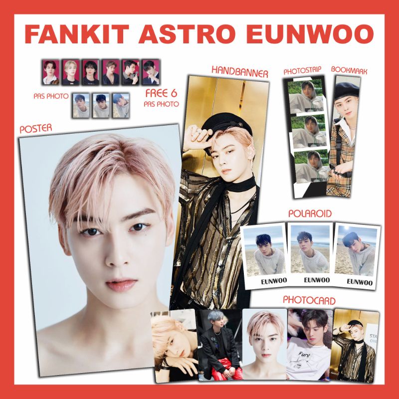 FANKIT ASTRO CHA EUNWOO PAKET HEMAT ASTRO MURAH fan made by mochichim