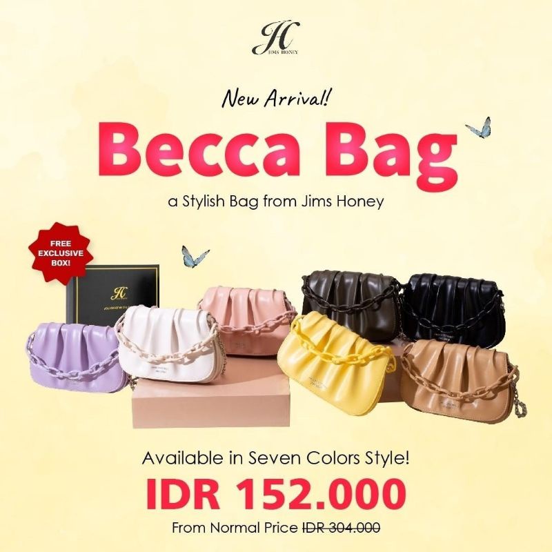 JIMS HONEY BECCA BAG TAS SELEMPANG WANITA (FREE EXCLUSIVE BOX)