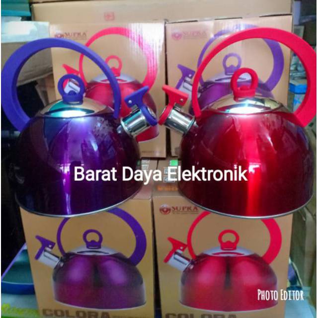 Teko Bunyi Supra Colora Kettle Stainless Supra 2 Liter