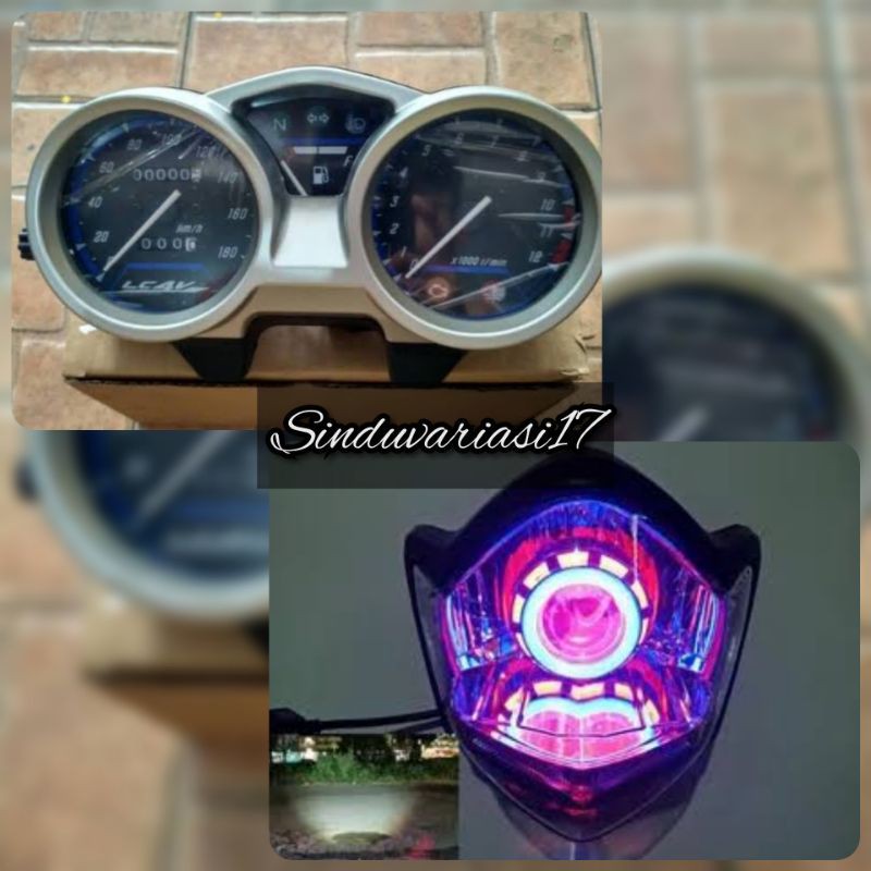 SATU SET REFLEKTOR PROJI VIXION OLD DAN SPEEDOMETER VIXION OLD