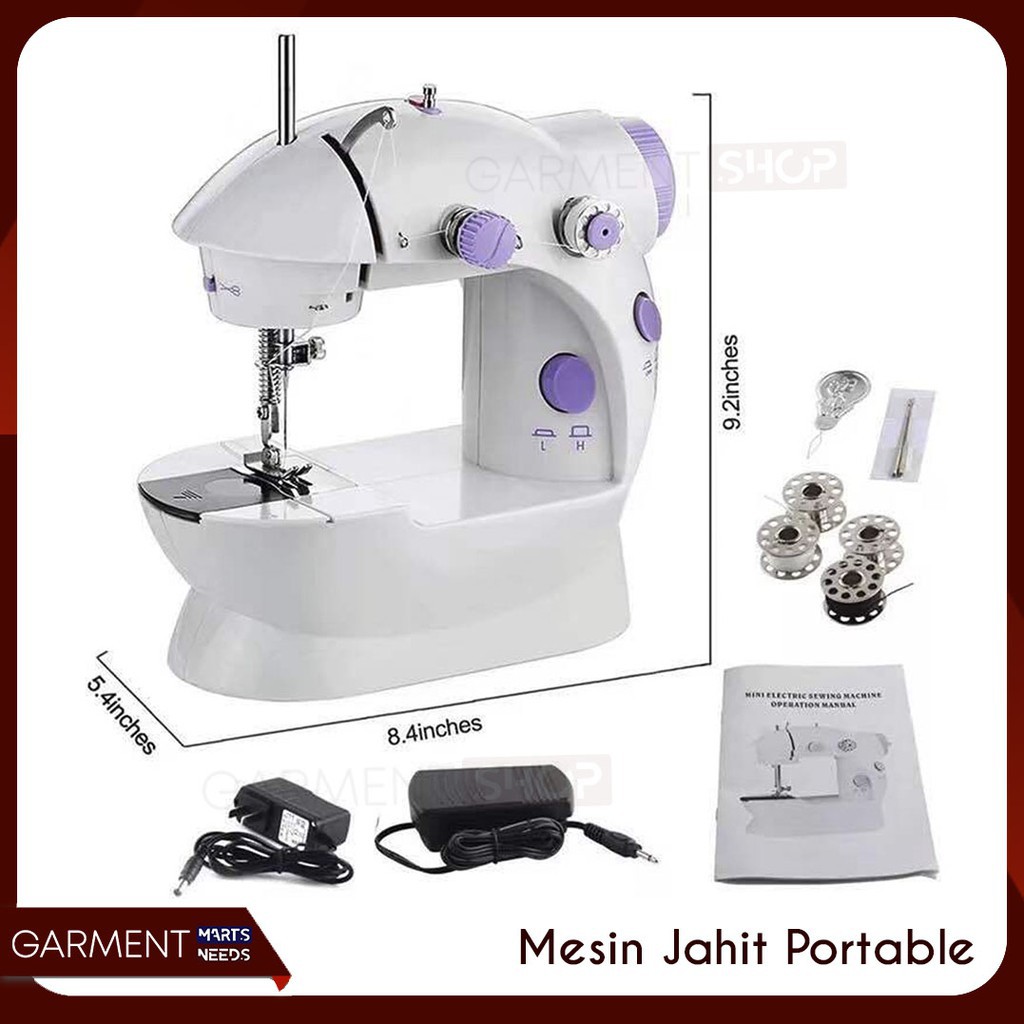 Mesin Jahit Mini Portable Lampu Sewing Machine SM 202A-1