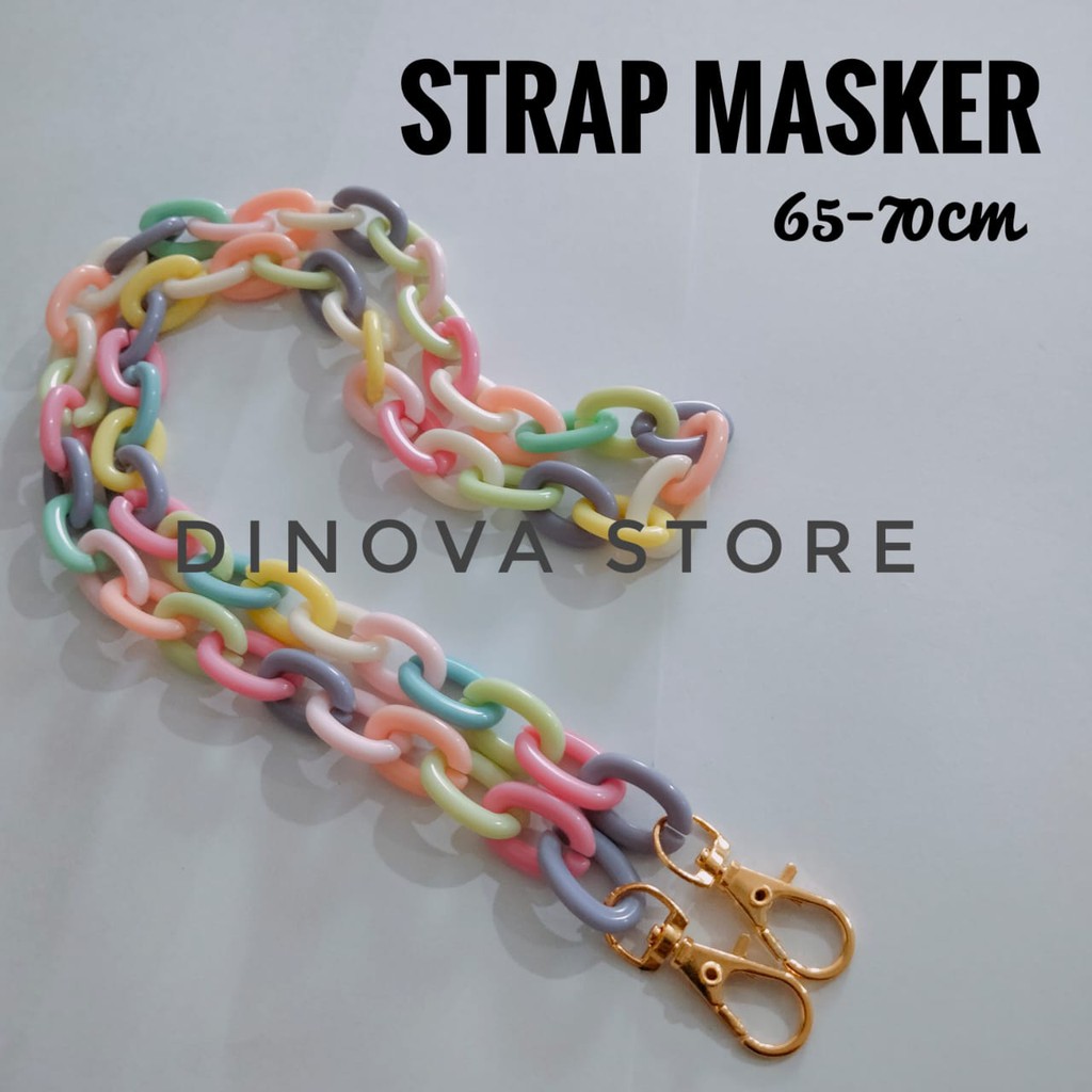 strap masker RANTAI JUMBO GOLD DAN SILVER/tali kalung masker rantai besar