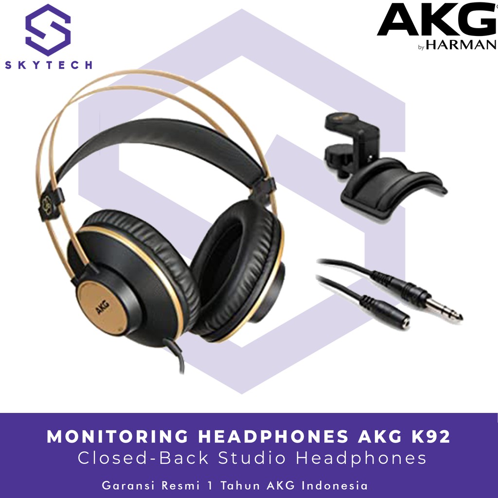 HEADSET AKG K92 PROFESIONAL AUDIO BLACK ORIGINAL GARANSI RESMI