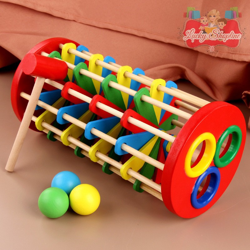 [BIG SALE] Mainan anak edukasi - knock ball - palu pukul - mainan kayu anak - wooden toys