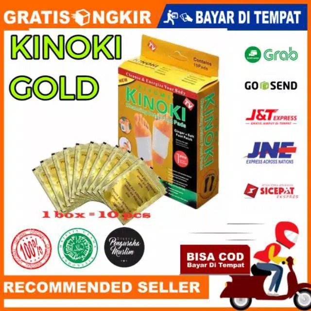 KINOKI GOLD ASLI ORIGINAL DETOX KESEHATAN KAKI MENGANGKAT VIRUS DAN RACUN [ GROSIR / 1 BOX  ISI 10]