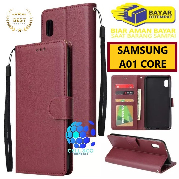 Flip cover SAMSUNG A01 CORE Flip case buka tutup kesing hp casing flip case leather wallet