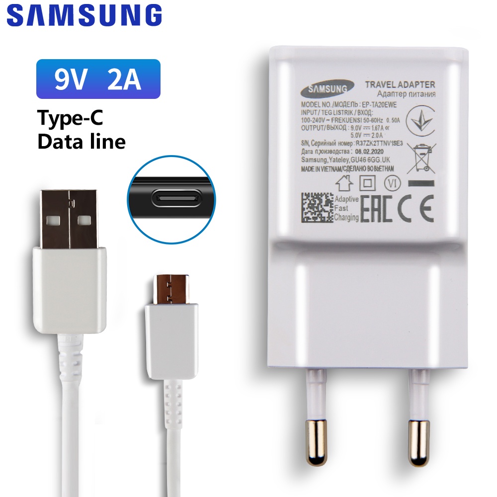 CHARGER SAMSUNG FAST CHARGING MICRO USB &amp; TYPE C ORIGINAL BERGARANSI