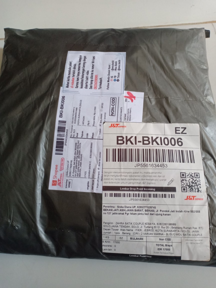 [ori - 2 Varian Warna - Busui] Wou Batik Couple Fitria Batik Kekinian Kebaya Modern Batik Bg032