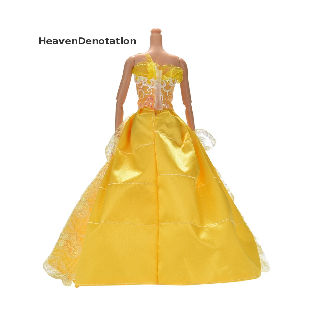 (Heavendenotation) 1pc Dress Pernikahan Handmade 4 Lapis Untuk Boneka Barbie 11 &quot;