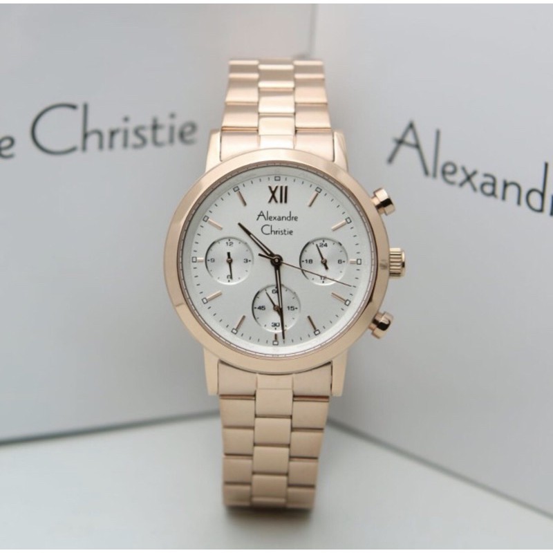 ALEXANDRE CHRISTIE AC 2901 ROSEGOLD WHITE.ORIGINAL BERGARANSI RESMI