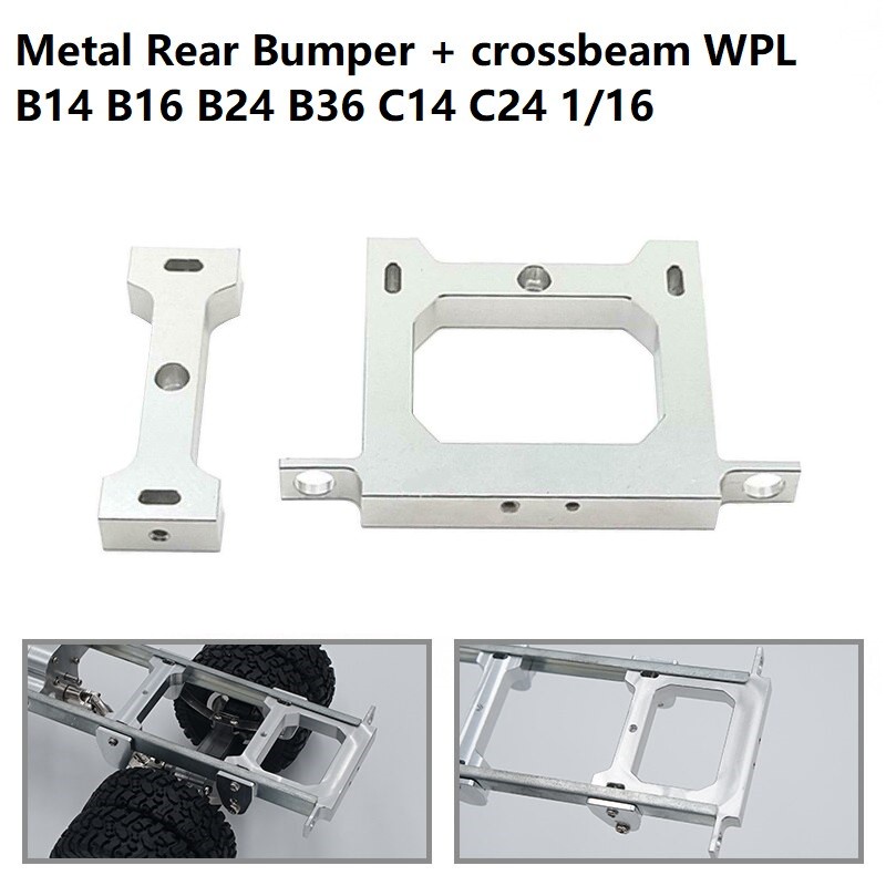 Rear Bumper Metal WPL B14 B16 B24 B36 C14 C24 1/16 Rc Car