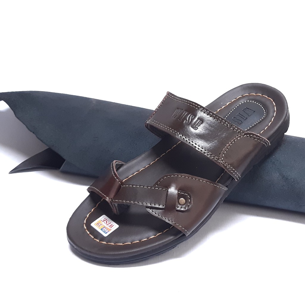 Wise - Sandal Jepit Kulit Asli - Sendal Pria - Sandal Japit Pria - j01