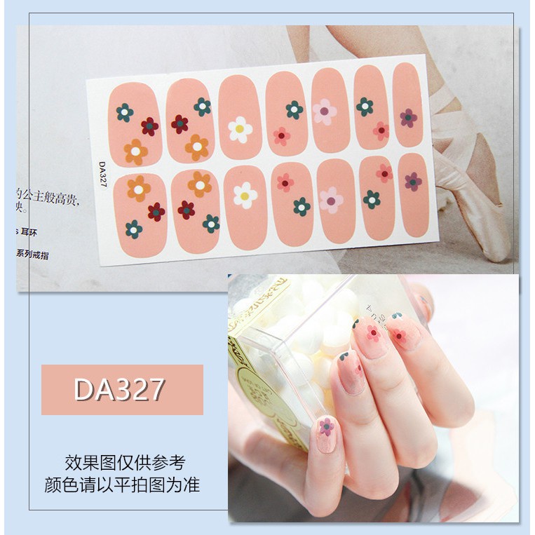 (COD) Nail Art 14pcs/set Stiker Kuku 3D Waterproof / Nail Stiker Kuku /Nail MALLSHOPING