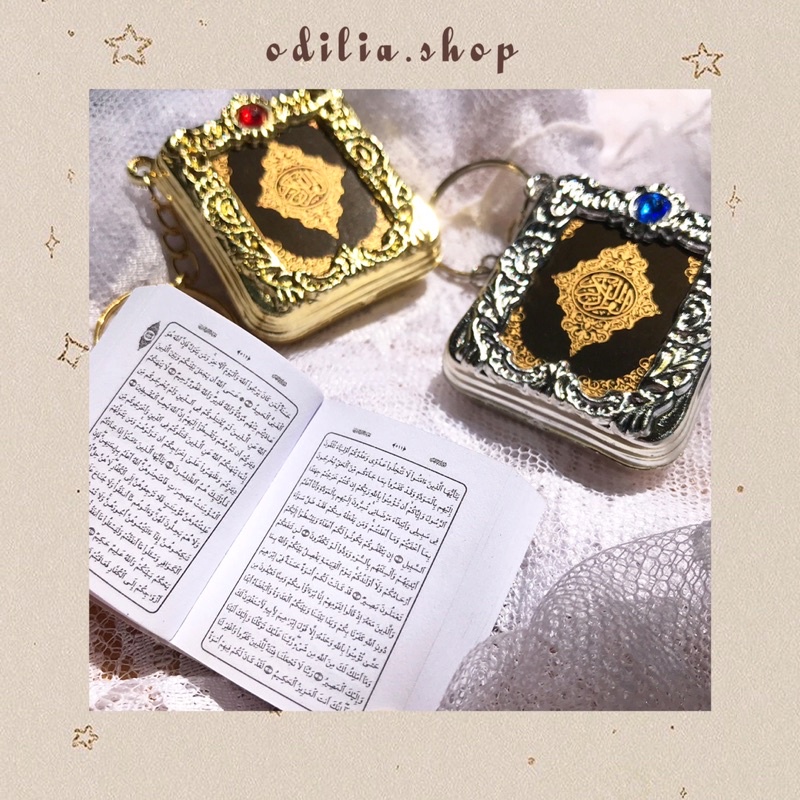 Souvenir Gantungan Kunci Alquran Mini Warna Gold Silver Ganci Al Quran Murah Aksesoris Sovenir Buku Muslim Asesoris Key Chain Hadiah Oleh Oleh Keychain Unik Umroh Haji Hari Raya Bjb Termurah Banjarbaru - OdiliaShop-1