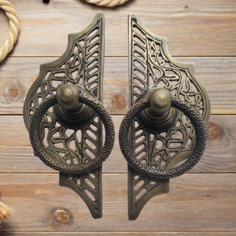 Handle Gebyok tarikan pintu Handle pintu Gunungan wayang finishing Antik 059