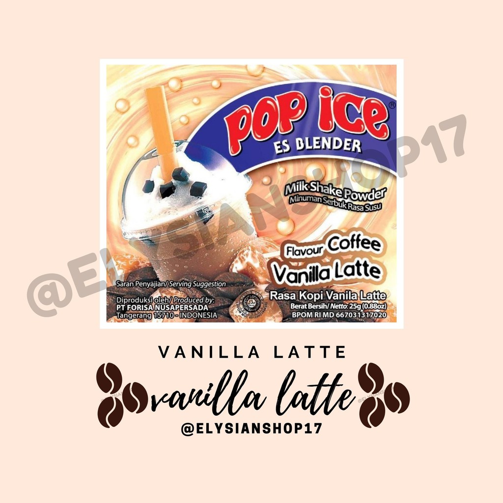 

Pop Ice Vanilla Latte 1 Renceng (10 Sachet)