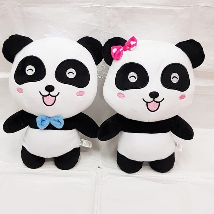 Boneka Karakter Panda Standing Baby Bus Boneka Pasangan Lucu Imut Cocok Buat Kado Ulang Tahun Pacar