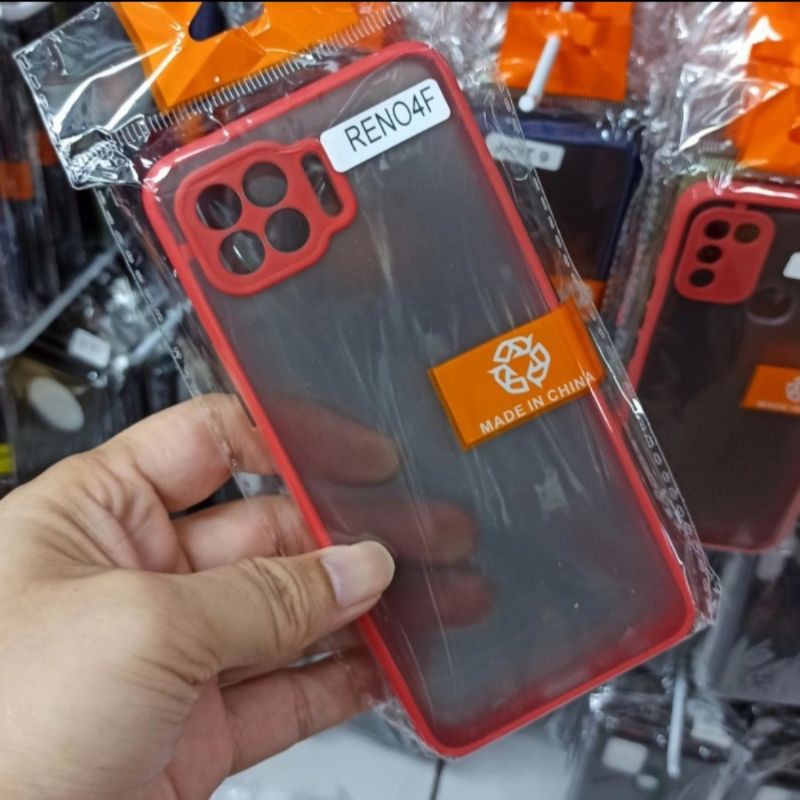 Oppo Reno 4F 5F case fuze dove doff matte colour warna